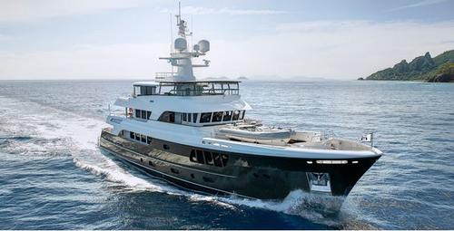 Built by Auckland's Alloy Yachts, the 39.16m explorer yacht CaryAli is a finalist in the best 24-40m power yacht category of the 2013 International Superyacht Society awards. CREDIT: Alloy Yachts © Supplied Supplied